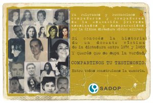 Lee más sobre el artículo SADOP reconoció a trabajadores y trabajadoras de la educación privada secuestrados y asesinados